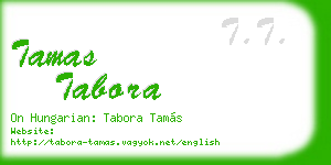tamas tabora business card